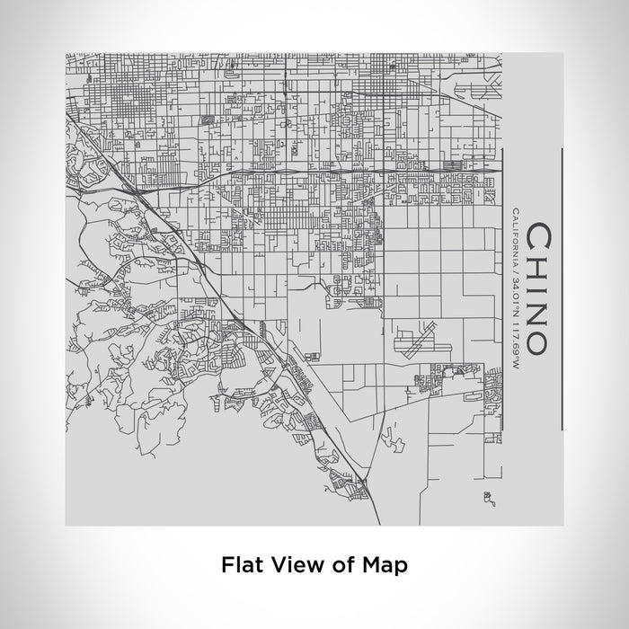Rendered View of Chino California Map Engraving on 17oz Stainless Steel Insulated Tumbler