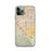 Custom iPhone 11 Pro Chino California Map Phone Case in Woodblock