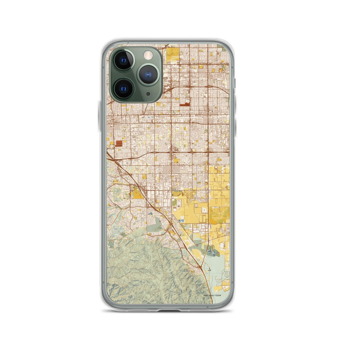Custom iPhone 11 Pro Chino California Map Phone Case in Woodblock