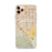 Custom iPhone 11 Pro Max Chino California Map Phone Case in Woodblock