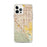 Custom iPhone 12 Pro Max Chino California Map Phone Case in Woodblock