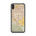Custom iPhone XS Max Chino California Map Phone Case in Woodblock