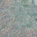 Chino Hills California Map Print in Afternoon Style Zoomed In Close Up Showing Details