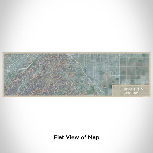 Flat View of Map Custom Chino Hills California Map Enamel Mug in Afternoon