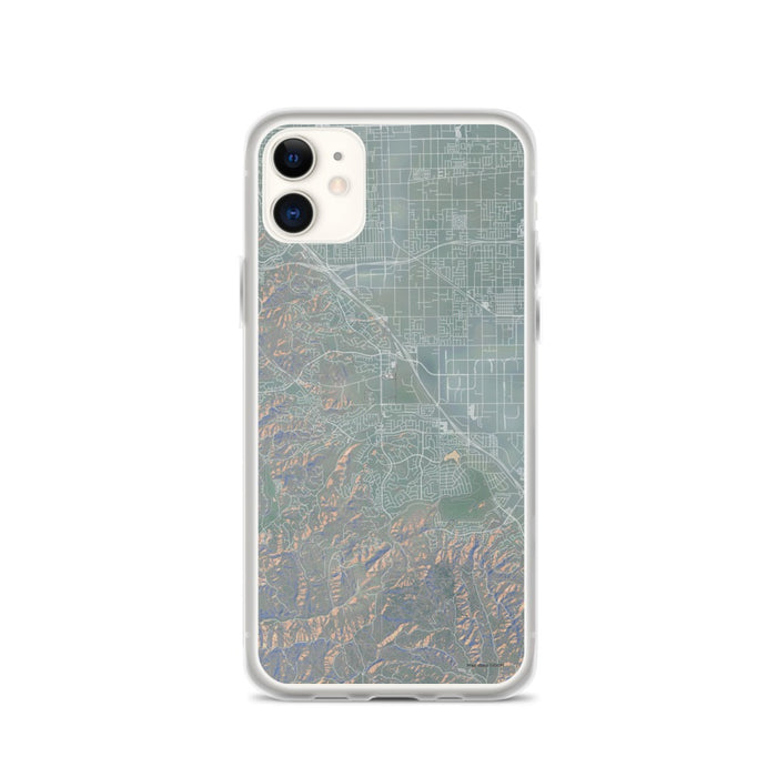 Custom iPhone 11 Chino Hills California Map Phone Case in Afternoon