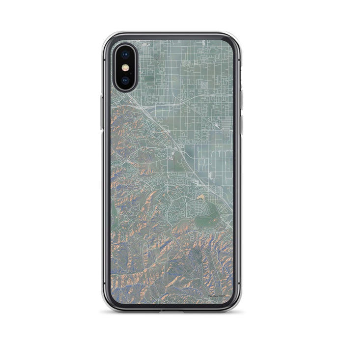 Custom iPhone X/XS Chino Hills California Map Phone Case in Afternoon