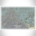 Chino Hills California Map Print Landscape Orientation in Afternoon Style With Shaded Background