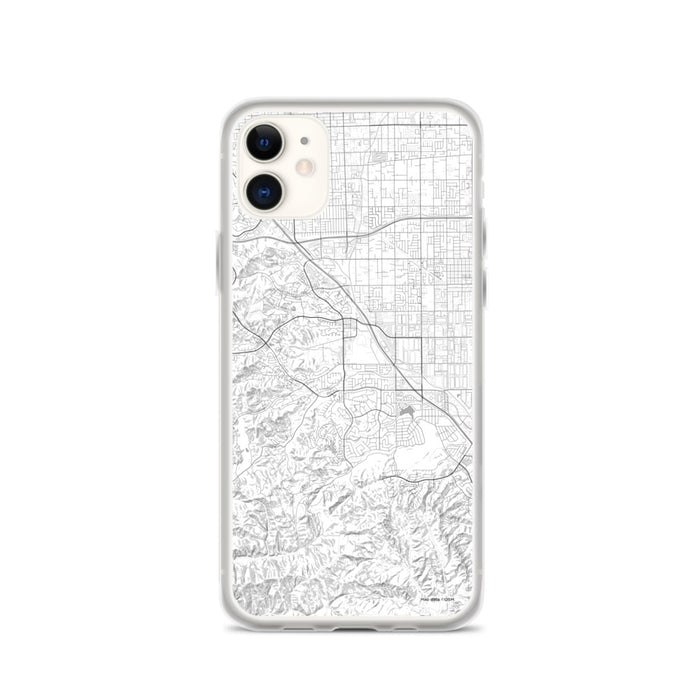 Custom iPhone 11 Chino Hills California Map Phone Case in Classic