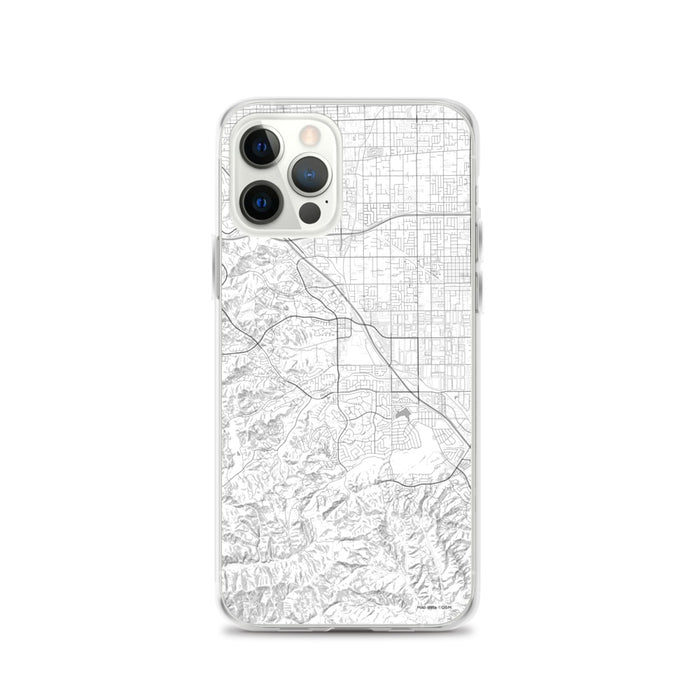 Custom iPhone 12 Pro Chino Hills California Map Phone Case in Classic