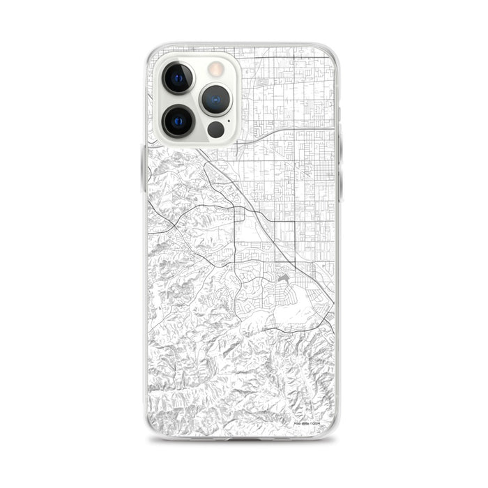 Custom iPhone 12 Pro Max Chino Hills California Map Phone Case in Classic