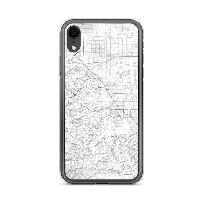 Custom iPhone XR Chino Hills California Map Phone Case in Classic