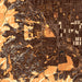 Chino Hills California Map Print in Ember Style Zoomed In Close Up Showing Details