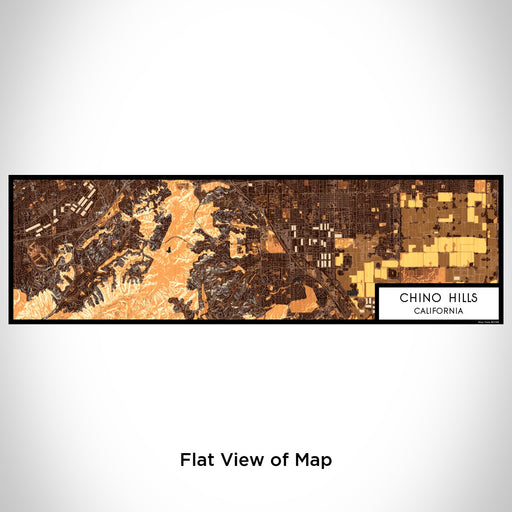 Flat View of Map Custom Chino Hills California Map Enamel Mug in Ember