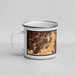 Left View Custom Chino Hills California Map Enamel Mug in Ember