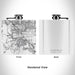 Rendered View of Chino Hills California Map Engraving on 6oz Stainless Steel Flask in White