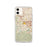 Custom iPhone 11 Chino Hills California Map Phone Case in Woodblock
