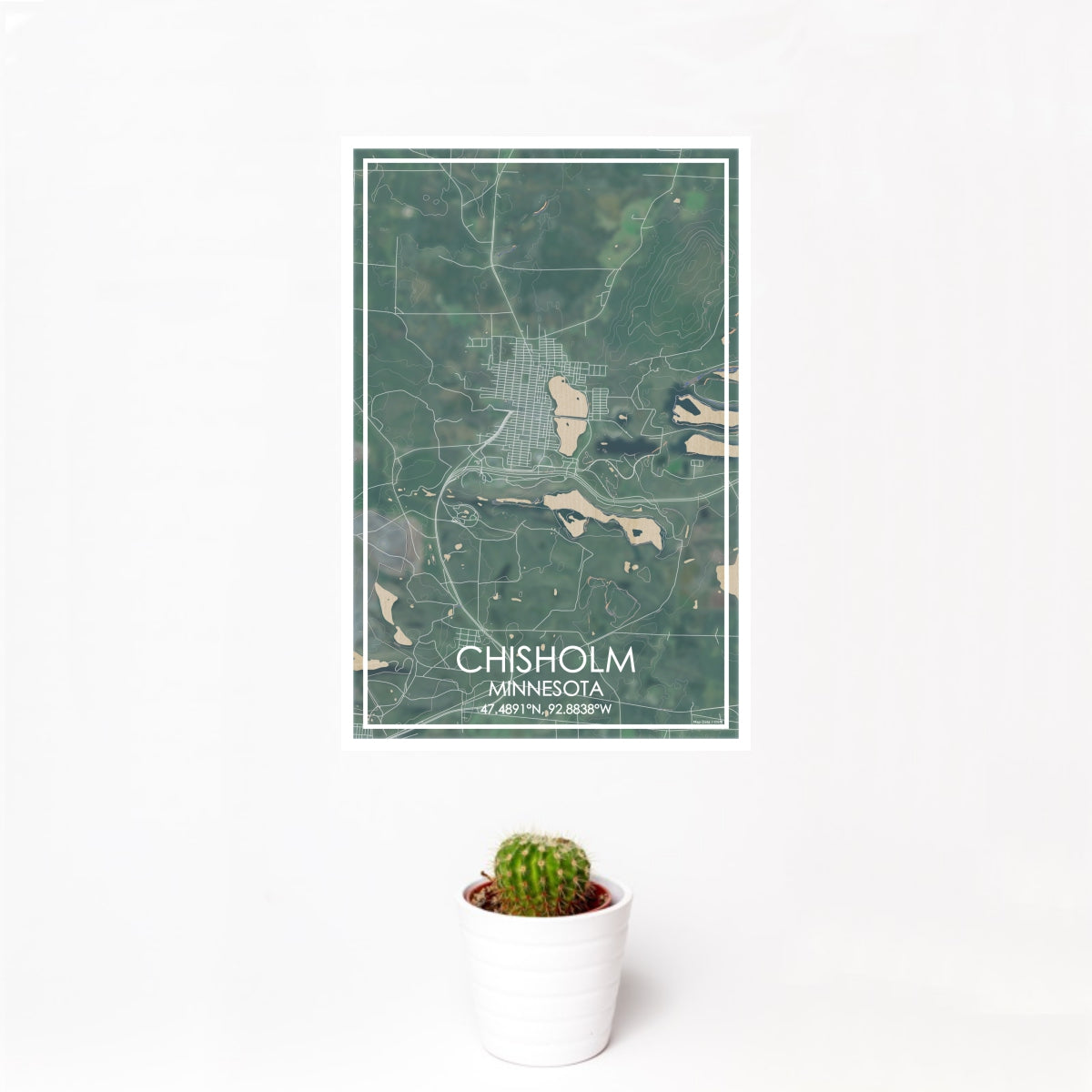 Chisholm Minnesota Map Print in Afternoon — JACE Maps