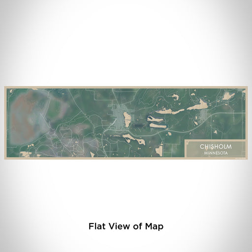 Flat View of Map Custom Chisholm Minnesota Map Enamel Mug in Afternoon