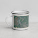 Left View Custom Chisholm Minnesota Map Enamel Mug in Afternoon