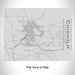 Rendered View of Chisholm Minnesota Map Engraving on 20oz Stainless Steel Insulated Bottle with Bamboo Top