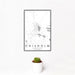 12x18 Chisholm Minnesota Map Print Portrait Orientation in Classic Style With Small Cactus Plant in White Planter
