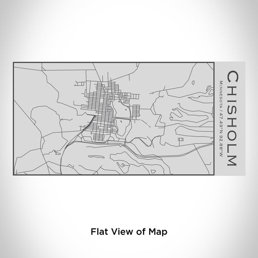 Rendered View of Chisholm Minnesota Map Engraving on 17oz Stainless Steel Insulated Cola Bottle