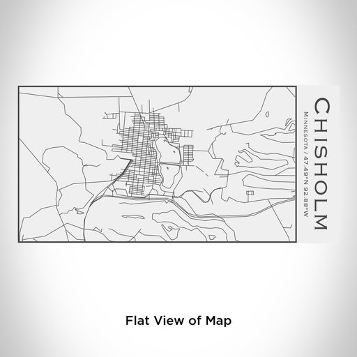 Rendered View of Chisholm Minnesota Map Engraving on 17oz Stainless Steel Insulated Cola Bottle in White