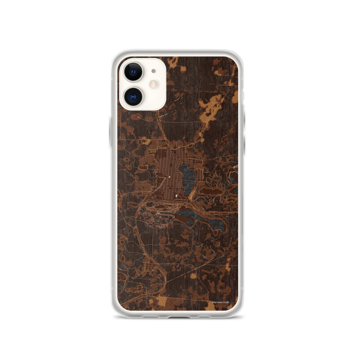 Custom Chisholm Minnesota Map Phone Case in Ember