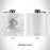 Rendered View of Chisholm Minnesota Map Engraving on 6oz Stainless Steel Flask in White