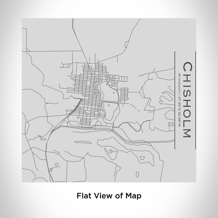 Rendered View of Chisholm Minnesota Map Engraving on 17oz Stainless Steel Insulated Tumbler