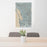 24x36 Chula Vista California Map Print Portrait Orientation in Afternoon Style Behind 2 Chairs Table and Potted Plant