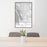 24x36 Chula Vista California Map Print Portrait Orientation in Classic Style Behind 2 Chairs Table and Potted Plant