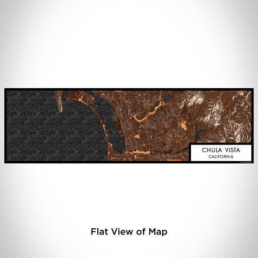 Flat View of Map Custom Chula Vista California Map Enamel Mug in Ember
