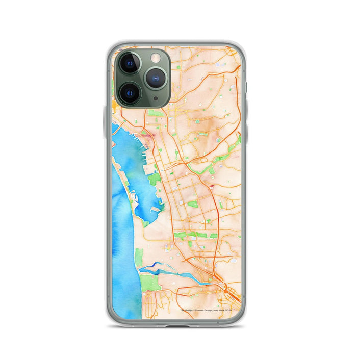 Custom Chula Vista California Map Phone Case in Watercolor