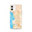 Custom Chula Vista California Map iPhone 12 Phone Case in Watercolor