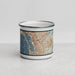 Front View Custom Chula Vista California Map Enamel Mug in Woodblock