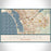 Chula Vista California Map Print Landscape Orientation in Woodblock Style With Shaded Background