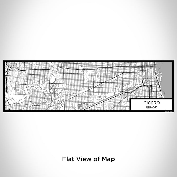Flat View of Map Custom Cicero Illinois Map Enamel Mug in Classic