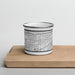 Front View Custom Cicero Illinois Map Enamel Mug in Classic on Cutting Board
