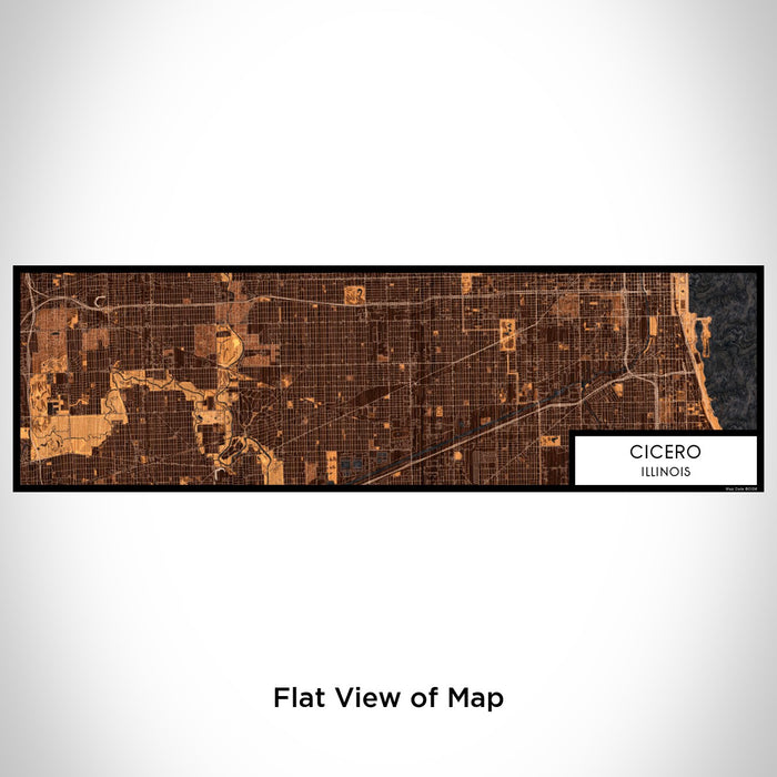 Flat View of Map Custom Cicero Illinois Map Enamel Mug in Ember