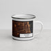 Right View Custom Cicero Illinois Map Enamel Mug in Ember