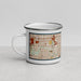 Left View Custom Cicero Illinois Map Enamel Mug in Woodblock