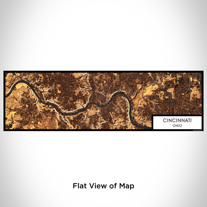 Flat View of Map Custom Cincinnati Ohio Map Enamel Mug in Ember