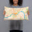 Person holding 20x12 Custom Cincinnati Ohio Map Throw Pillow in Watercolor
