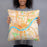 Person holding 18x18 Custom Cincinnati Ohio Map Throw Pillow in Watercolor