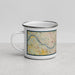 Left View Custom Cincinnati Ohio Map Enamel Mug in Woodblock
