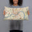 Person holding 20x12 Custom Cincinnati Ohio Map Throw Pillow in Woodblock