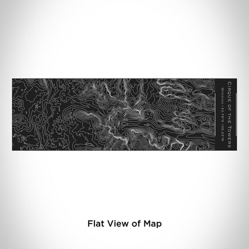 Rendered View of Cirque of the Towers Wyoming Map Engraving on 10oz Stainless Steel Insulated Cup with Sliding Lid in Black