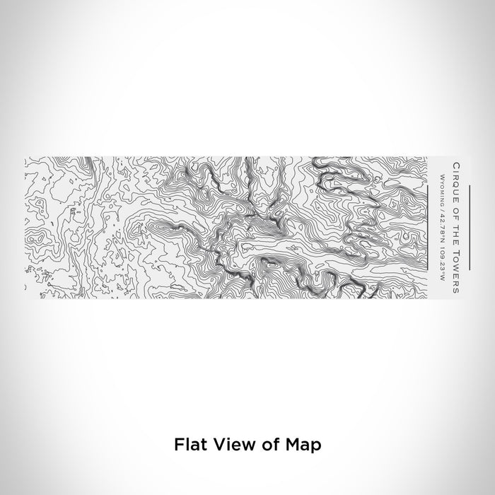 Rendered View of Cirque of the Towers Wyoming Map Engraving on 10oz Stainless Steel Insulated Cup with Sliding Lid in White