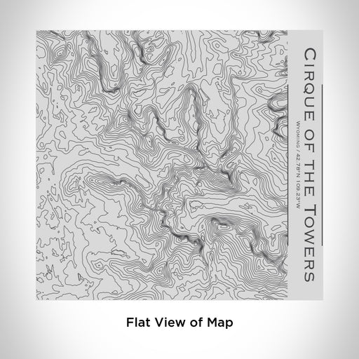 Rendered View of Cirque of the Towers Wyoming Map Engraving on 17oz Stainless Steel Insulated Tumbler